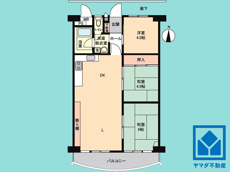 深草西浦住宅の間取り