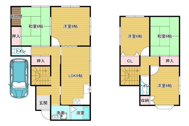 不動ヶ丘町貸家の間取り