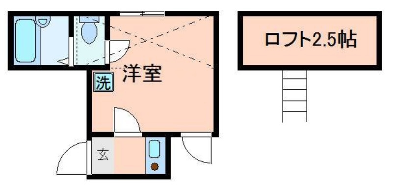 サンシャイン南馬込の間取り|間取り　バストイレ別