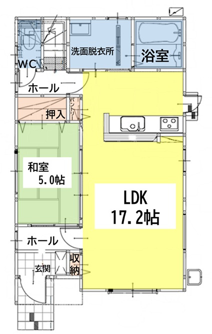 若葉2丁目2期2号地の間取り|1階