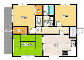 神戸市中央区若菜通６丁目の賃貸マンションの間取り