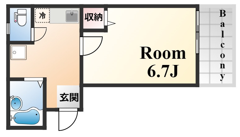 神戸市灘区灘北通１丁目の賃貸マンションの間取り