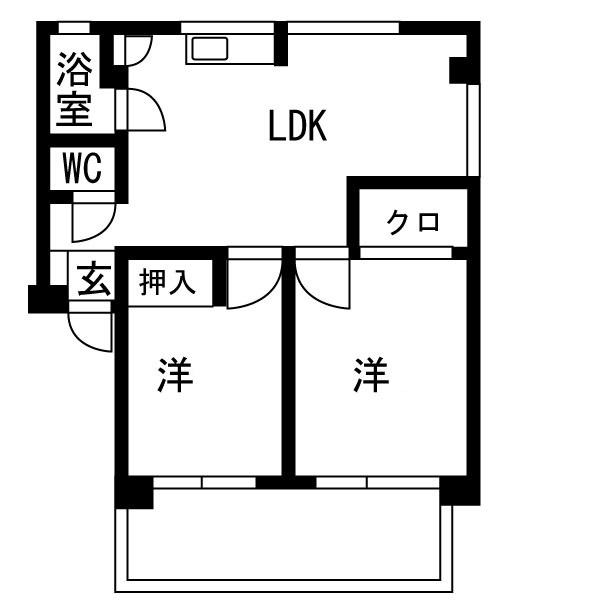 神戸市中央区中山手通７丁目の賃貸マンションの間取り