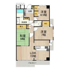 アーデンコート住吉川の間取り