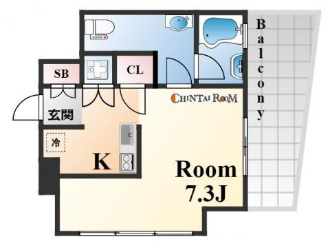 神戸市東灘区深江北町３丁目の賃貸マンションの間取り
