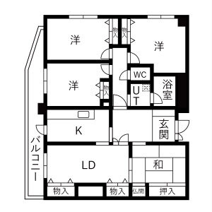 神戸市中央区下山手通９丁目の賃貸マンションの間取り