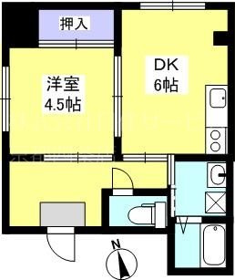 鹿ケ谷マンションの間取り