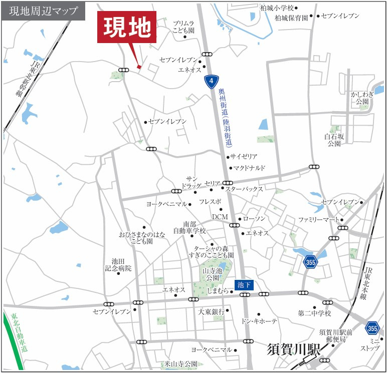 Z空調搭載　須賀川市森宿　西袋第一小・西袋中の地図|現地案内図