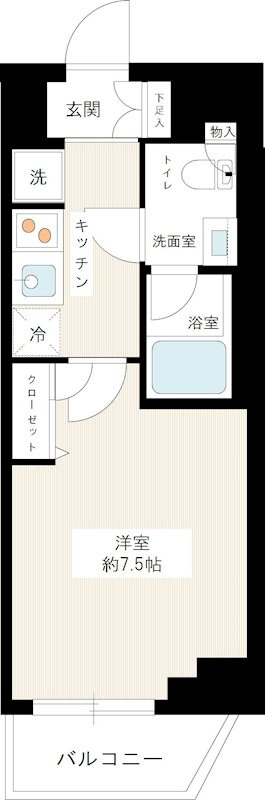 ハイズクレセール清澄白河の間取り