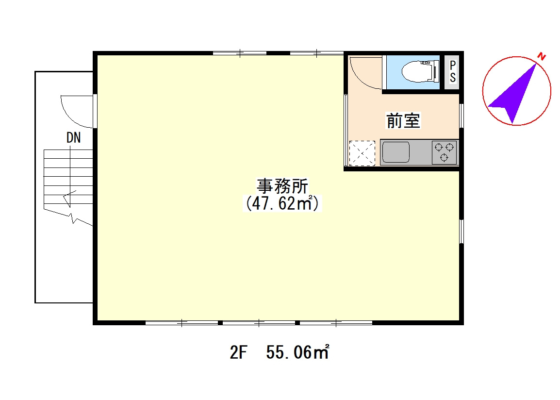 北畝7丁目店舗事務所の間取り