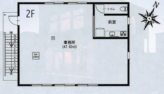 北畝7丁目店舗事務所の間取り
