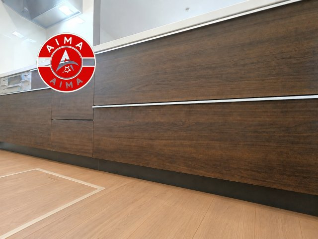 福岡市西区今宿東3丁目第18-1棟（1号棟）の内観：施工例|ご家族を近くに感じられる対面キッチンのLDK。会話もはずみそうですね。