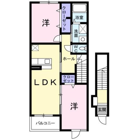 プラシード　ソレイユの間取り