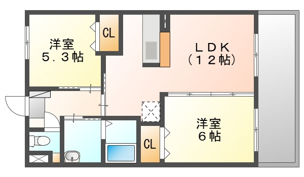 マーガレットAの間取り