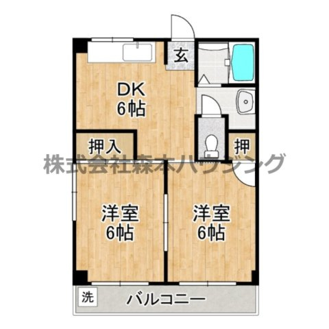 【間取り】 | 　山本マンション