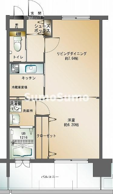 エンクレスト天神南Ⅲの間取り