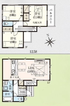 取手市百合ヶ丘5期　新築戸建て　1号棟の間取り|3LDK、土地面積115.55m2、建物面積89.42m2