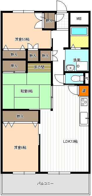 第３光ハイツの間取り