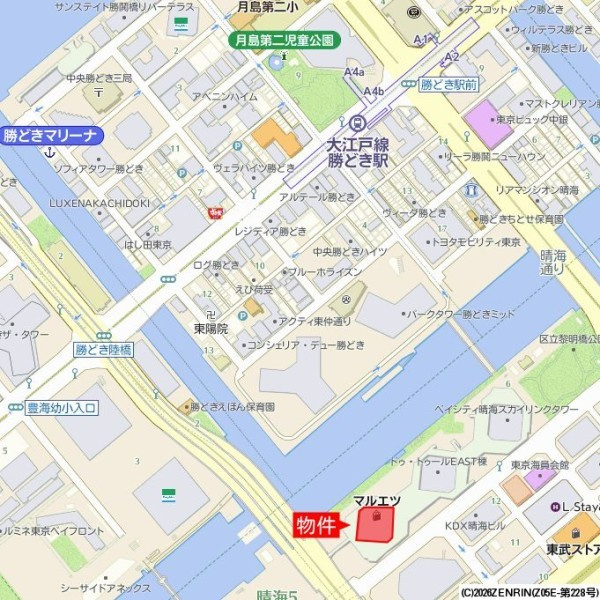 ドゥ・トゥール　ウエスト棟の地図