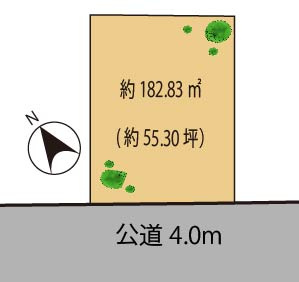 世田谷区成城9丁目 建築条件なし売地の土地図