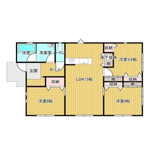 八街市八街に　中古戸建の間取り