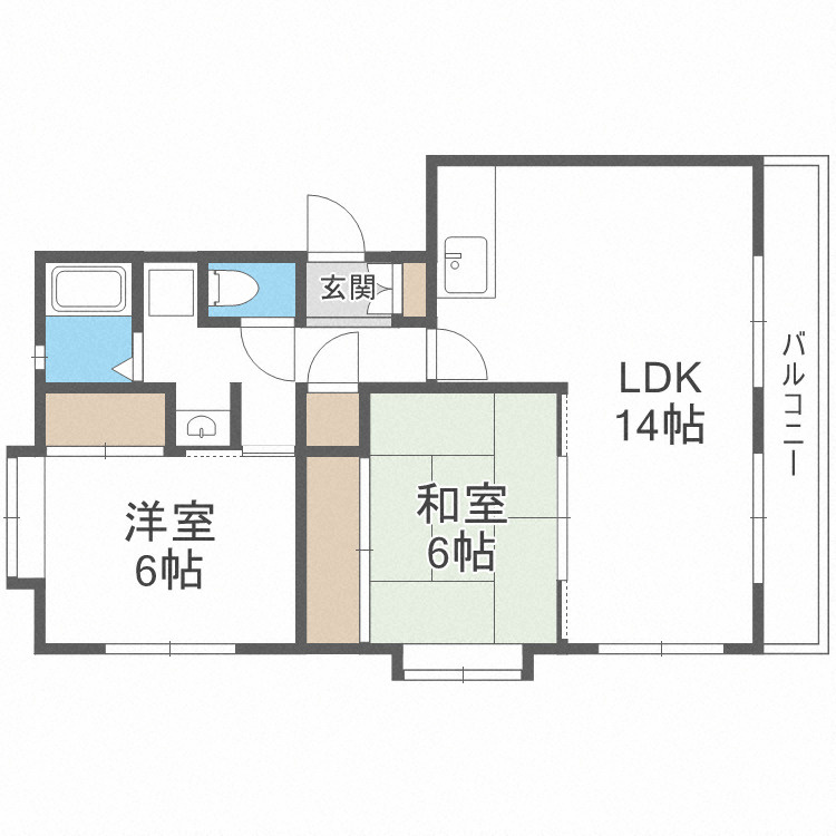 観世ハイツの間取り|別号数タイプ