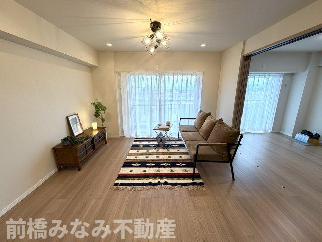 【中古マンション】前橋市南町　ダイヤモンドスクエア　508号室の居間・リビング|令和8年7月17日リノベーション完了