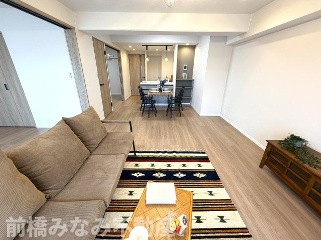 【中古マンション】前橋市南町　ダイヤモンドスクエア　508号室の居間・リビング|令和8年7月17日リノベーション完了