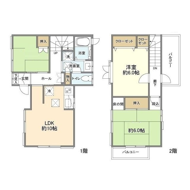 篠原西町貸家の間取り|間取りです。