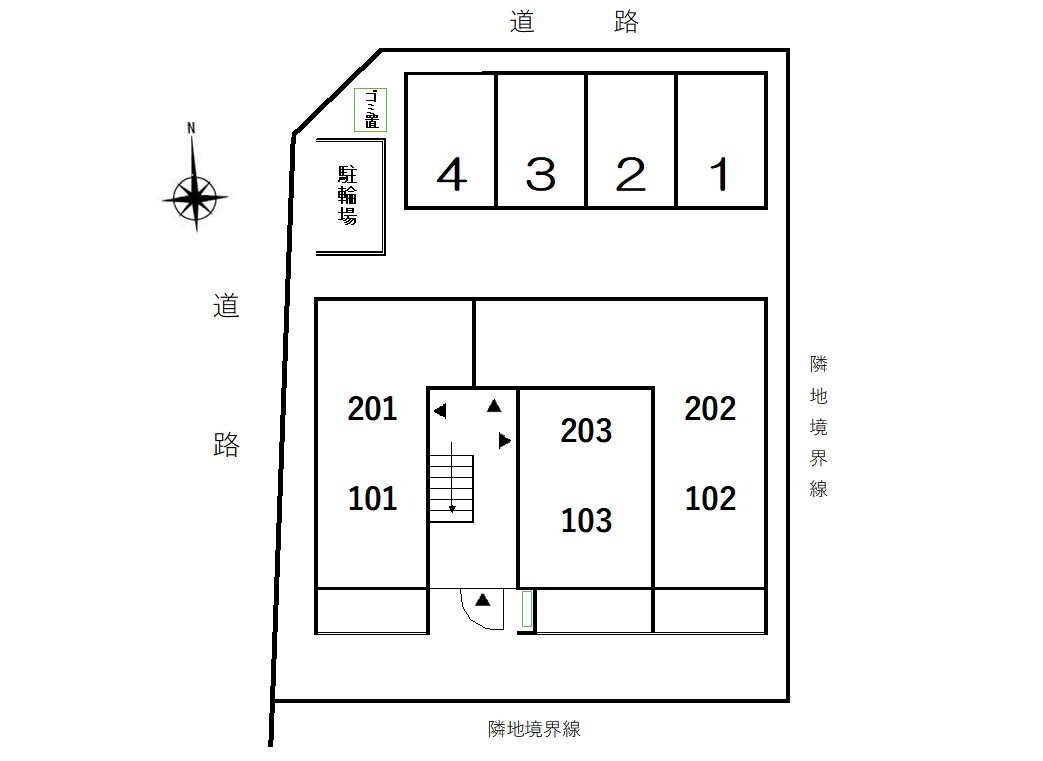 カーサ川前の区画図