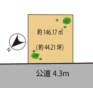 大田区田園調布5丁目 建築条件無売地の土地図