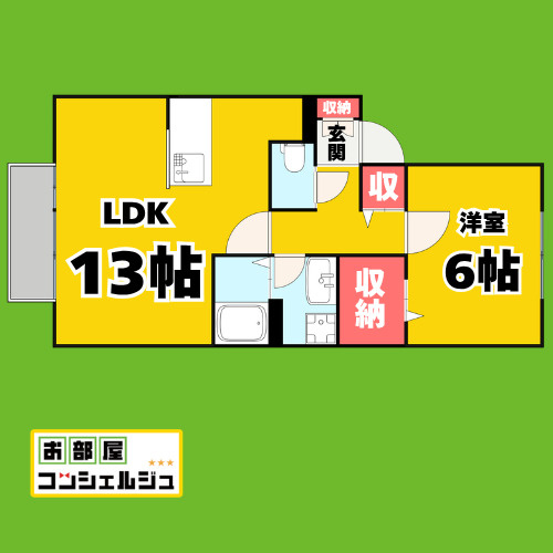 ファミールシミズ　Ｓの間取り