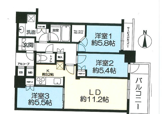 シエリアタワー千里中央の間取り