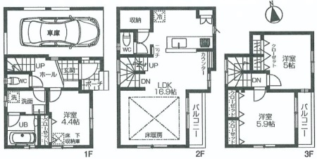 大谷口北町売地の地図