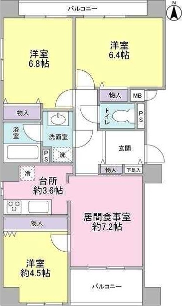 カーサフォルトオアサの間取り