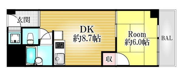 花隈ダイヤハイツの間取り