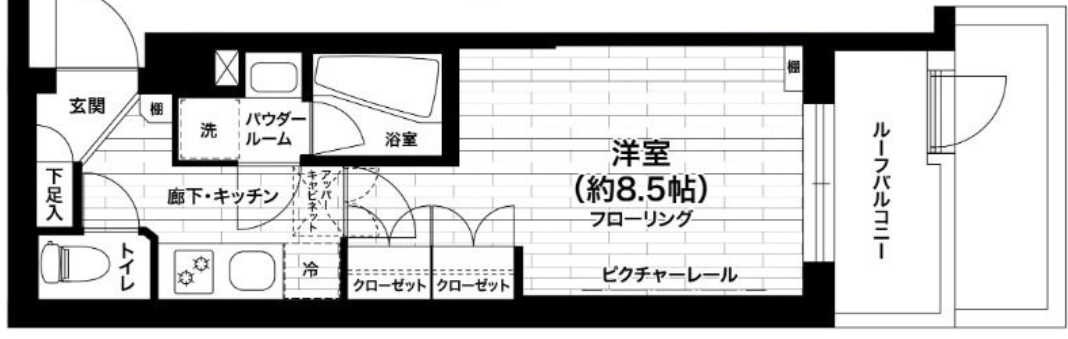 グランドコンシェルジュ世田谷アジールコート　最上階　駅近　築浅の間取り