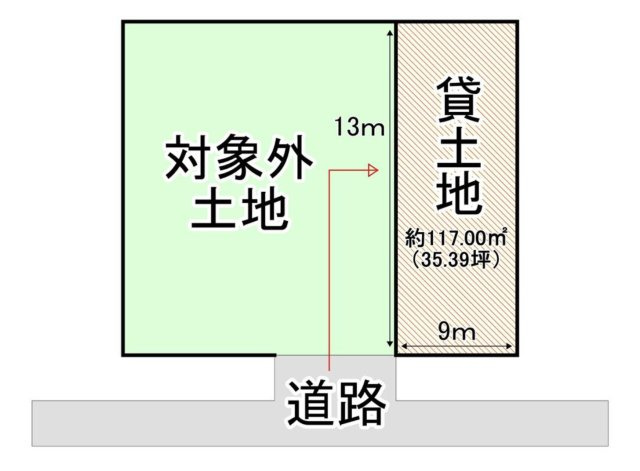 大津市黒津５丁目の事業用地の間取り