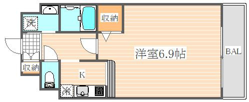アルティザ博多駅南の間取り|使いやすい間取りです。