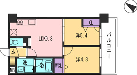 コンダクト福岡東の間取り|使いやすい間取りです。