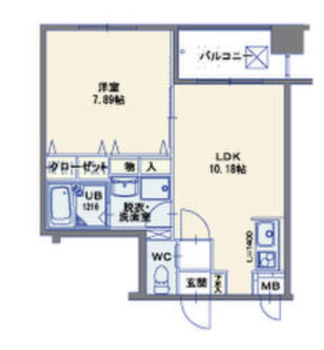 ラフィーネ博多駅前の間取り|使いやすい間取りです。