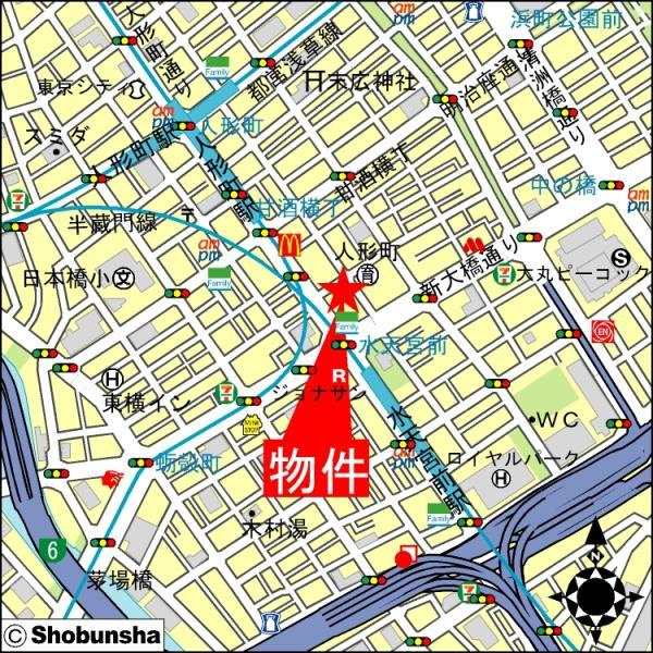 リビオ日本橋人形町の地図