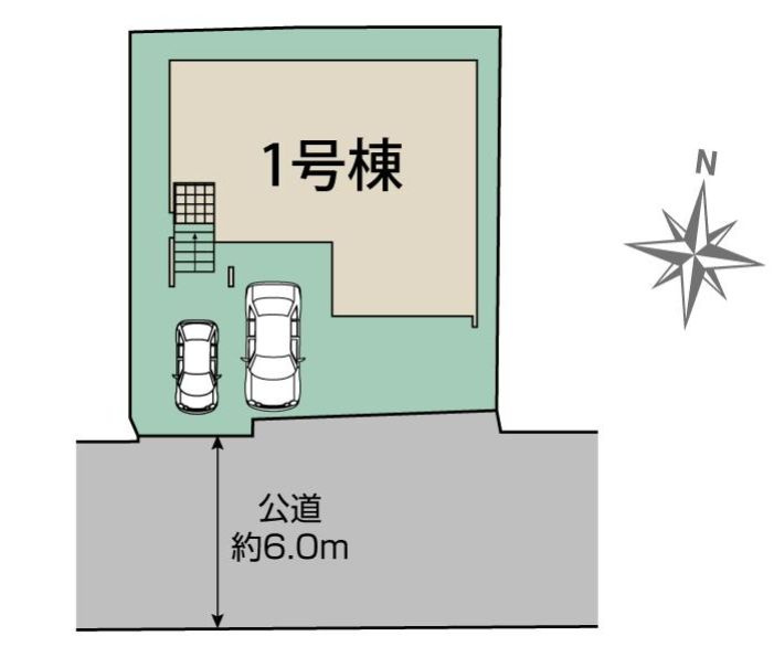 平塚市ふじみ野１丁目新築戸建て　2期1号棟の区画図|区画図「平塚市ふじみ野１丁目新築戸建て　2期」