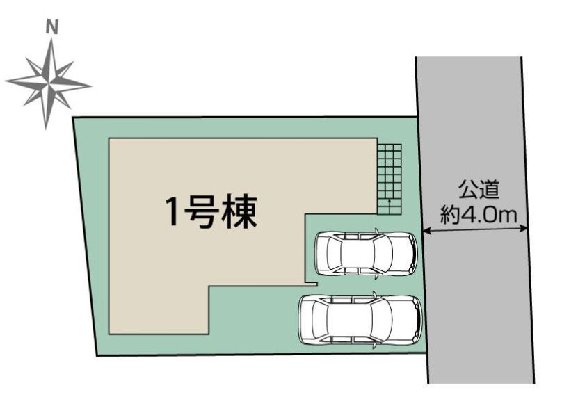 南区東大沼3丁目新築戸建て　2期1号棟の区画図|区画図「南区東大沼3丁目新築戸建て　２期」