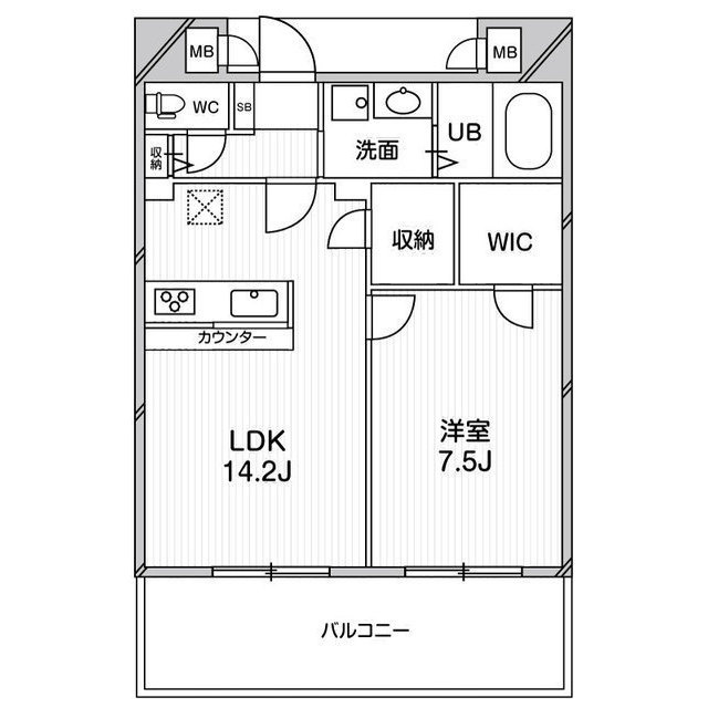 ルクレ阿波座レジデンスの間取り