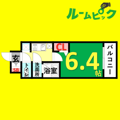 プレサンスTHE新栄　名古屋市賃貸　仲介手数料無料の間取り