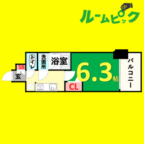 プレサンス太閤通ファシール　名古屋市賃貸　仲介手数料無料の間取り