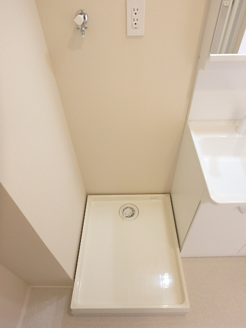 防水パン付の室内洗濯機置場