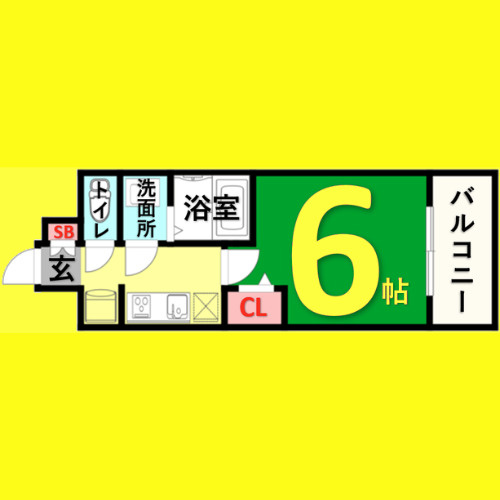 プレサンス大須観音フィエスタ　名古屋市賃貸　仲介手数料無料の間取り