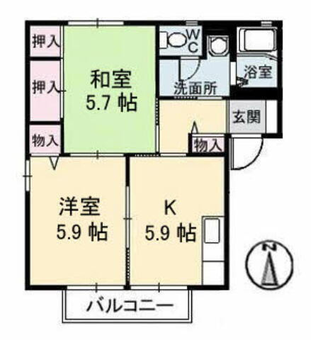 さくら Aの間取り